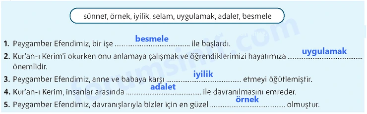 Temel Dini Bilgiler (İslam 1) Sayfa 21 Cevapları MEB Yayınları