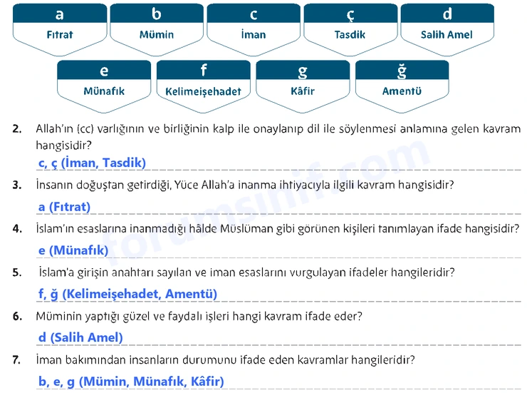 Temel Dini Bilgiler (İslam 1) Sayfa 41 Cevapları MEB Yayınları - 2