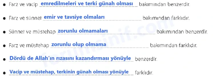 Temel Dini Bilgiler (İslam 1) Sayfa 66 Cevapları MEB Yayınları - 2